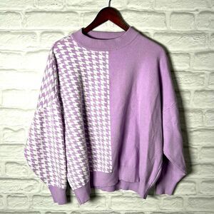 Mc Lorene pull half purple zigzag